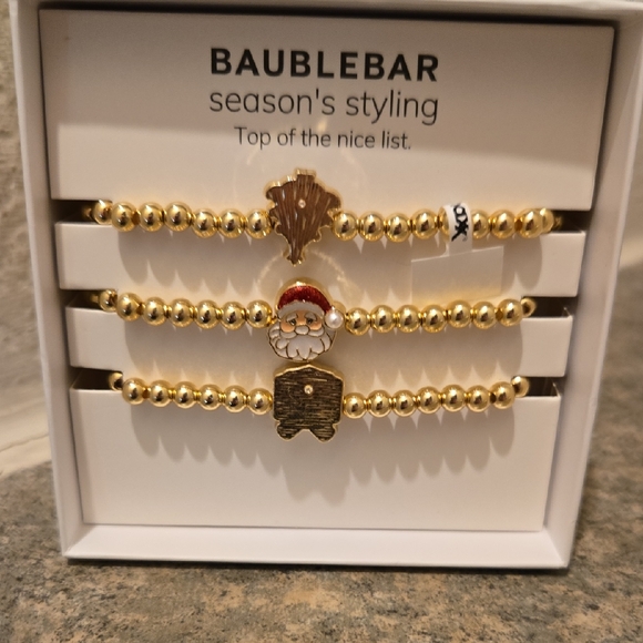 BaubleBar Jewelry - BaubleBar Festive Gold Beaded Bracelets New